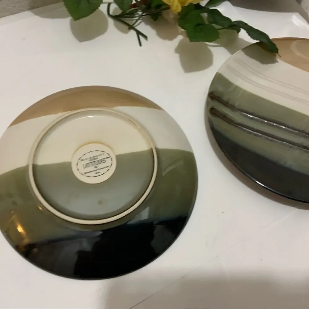 Set of 3 Retroneu Stone Lattitudes 1322 salad plates 7.5” G6